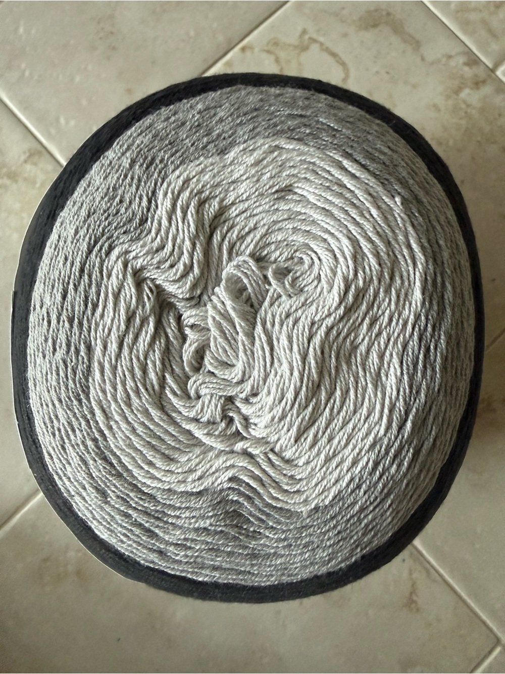 Red Heart "it's a wrap" Yarn - Charcoal/Light Gray